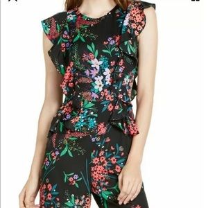 Trina Turk floral jumpsuit sz 14